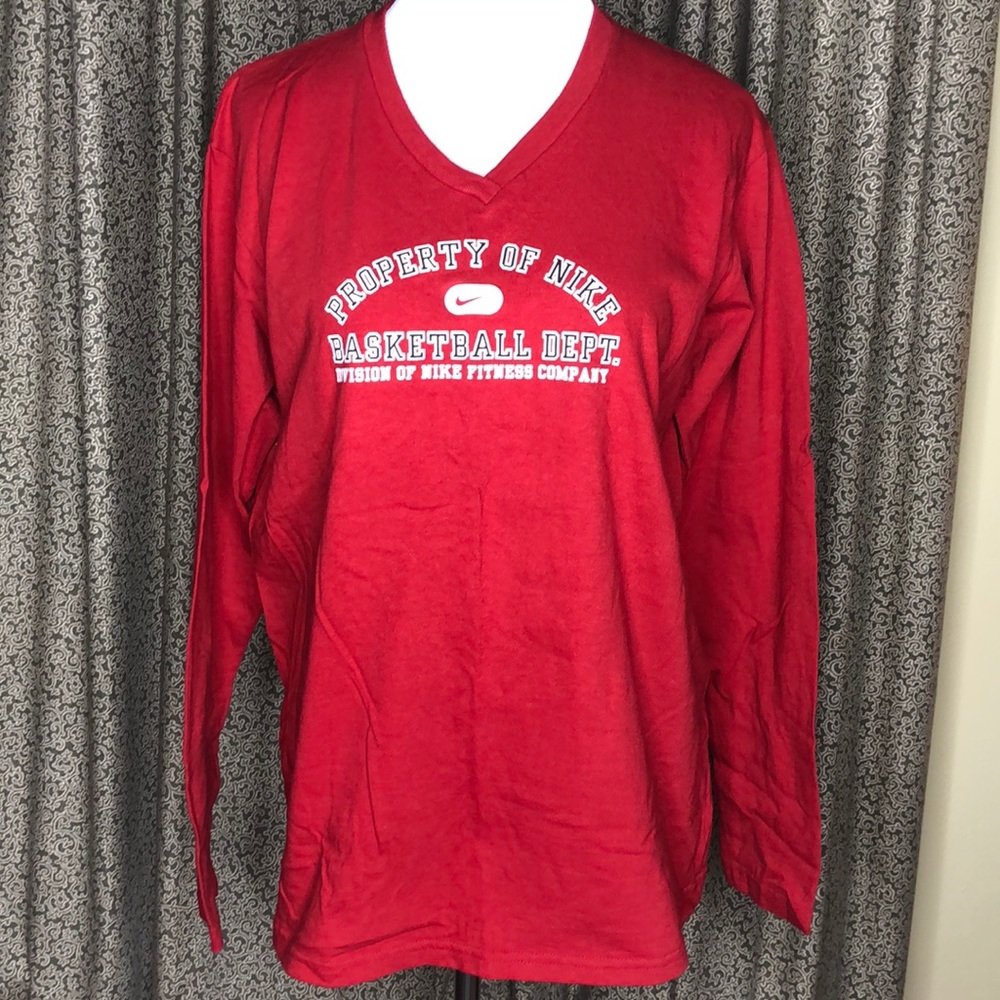 Nike red long sleeve tee XL